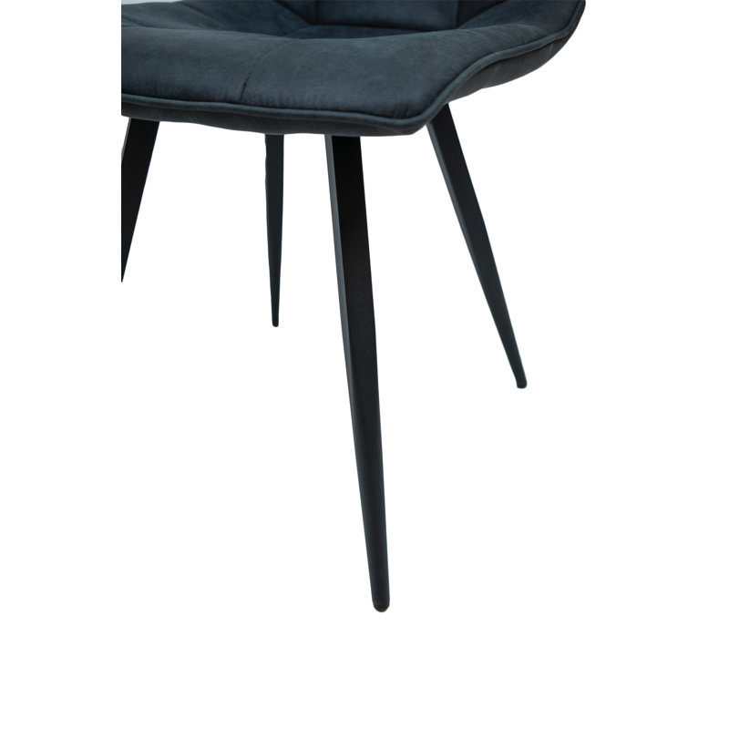 Chaise d'appoint capitonnée, Bleu