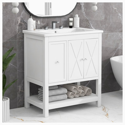 Meuble-lavabo simple avec plateau Aakas 30,00