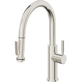 Corsano Contemporary Pull Down Kitchen Faucet with Squeeze Sprayer Low Spout and ST Series Handle
