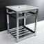 Ceramic Rectangular Console Bathroom Sink with Overflow-49610621-49617813