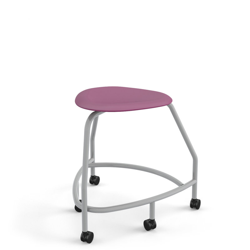 Chaise 360, roulettes rigides, Navy, 18", Roulettes souples