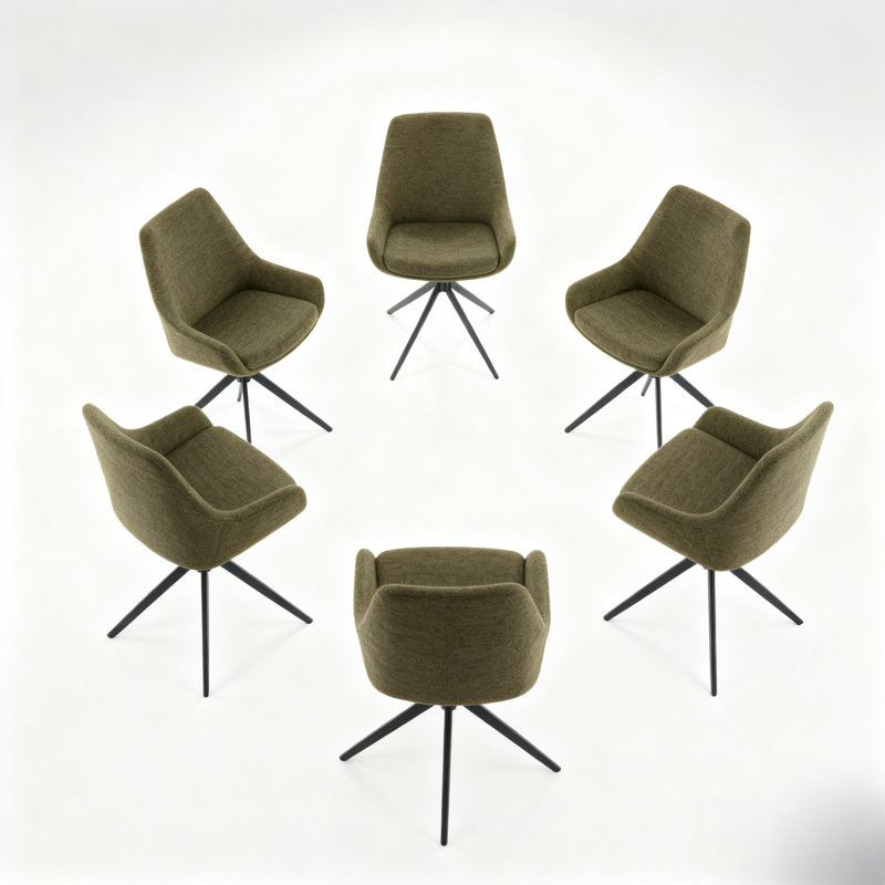 124.46cm H Metal Side Chair, Green