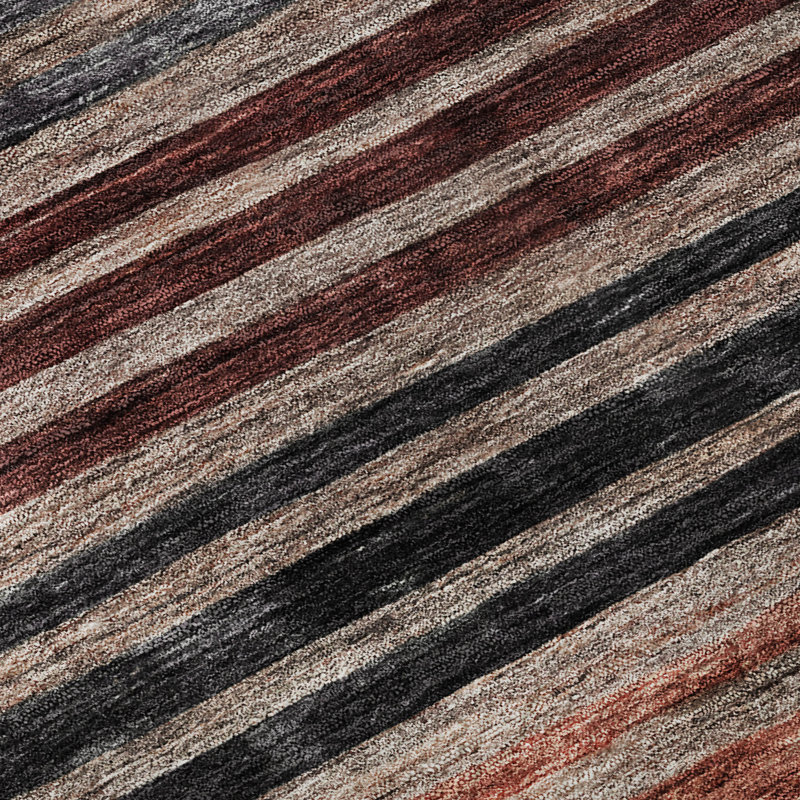 Premium Machine Washable Marasco AMF1641 Stripes Rug, Rectangle 2'6" x 3'10"
