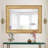 Rexford  Natural Wood Rattan Mirror Farmhouse Wall Decoration-678793312