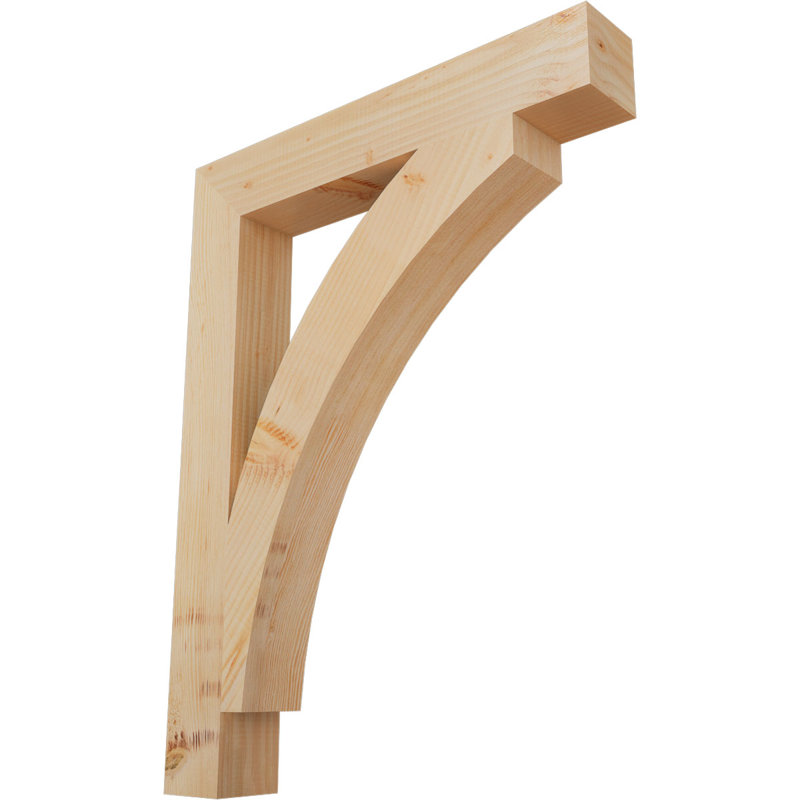Support lisse 3 1/2 po x P 26 po x H 34 po Thorton, sapin Douglas, H 34 po x l 4 po x P 26 po, Douglas (lisse)