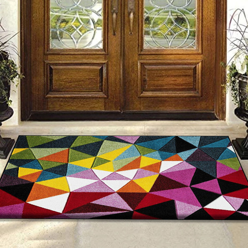Elice Geometric Area Rug, Rectangle 60 x 110cm