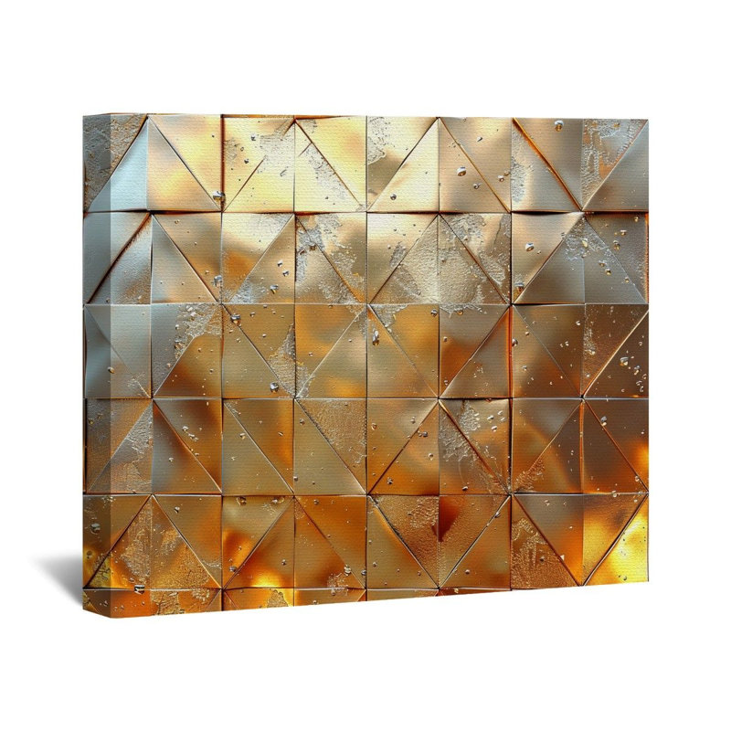 " Geometric Triangles " on Canvas, 12" H x 12" W