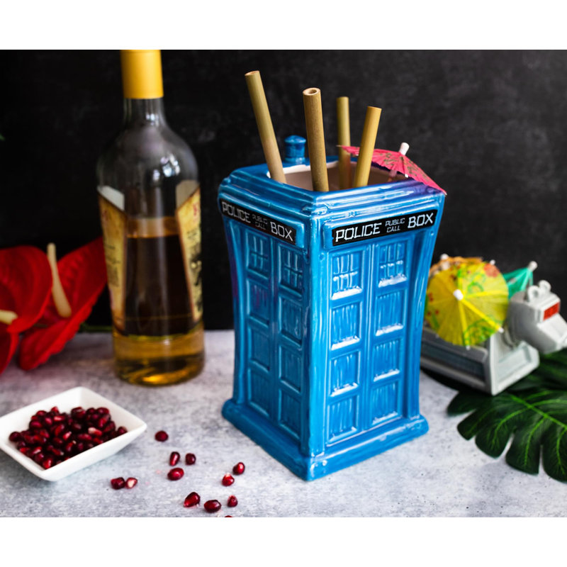 Tasse en céramique Geeki Tikis Doctor Who TARDIS | Contient 42 onces