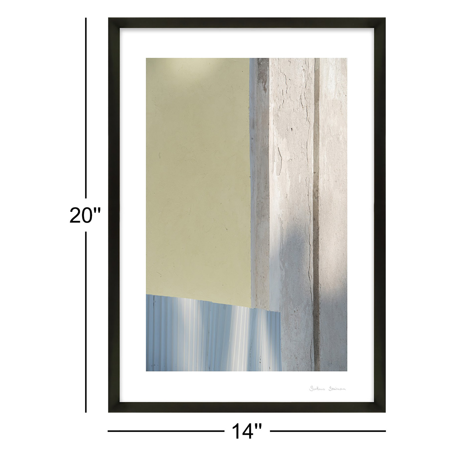 Ludvig "Sun and Concrete 1" Photo Print, Black, 20" H x 14" W x 1.25" D