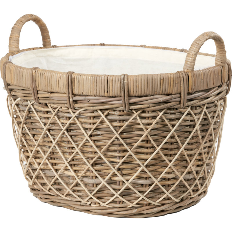 Hand Woven Laundry Hamper with Handles