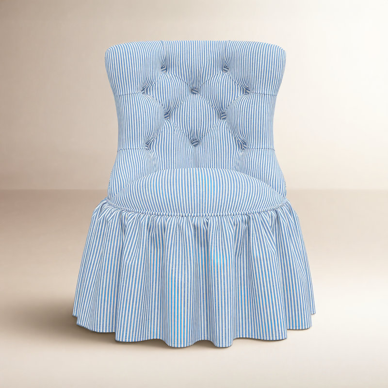 Chaise d'appoint Minnie, Bleu rayé BCBG