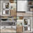 72" Farmhouse Kitchen Pantry Cabinet with Drawer & Adjustable Shelves, Freestanding Storage Cupboard, White-348834834