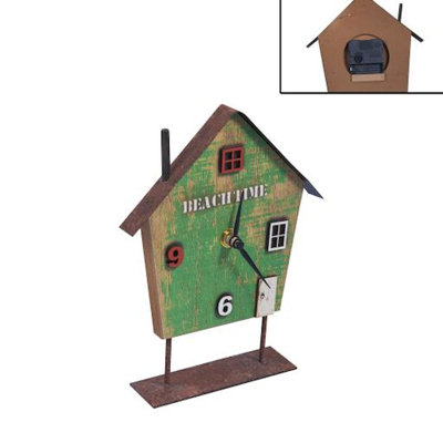 Analog Solid Wood Mechanical Tabletop Clock in