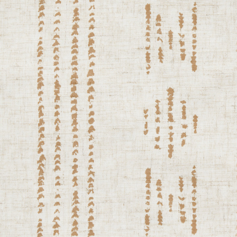 Linen Blend Semi-Sheer Rod Pocket Curtain Pair, Taupe on Flax, 52" W x 90" L