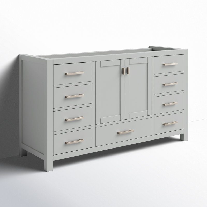 Souther 60" Single Bathroom Vanity Base Only, Chilled Grey
