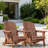 Oversize Wooden Outdoor Folding Adirondack Chair With Pre-Assembled Backrest & Seatboard, Wood Patio Chair For Garden Backyard Porch Pool Deck Firepit