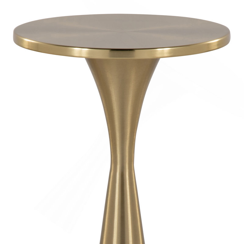 Gemma 22" Contemporary Metal Side Table In Modern Brass From Grandview Gallery By Lumisource, Gold