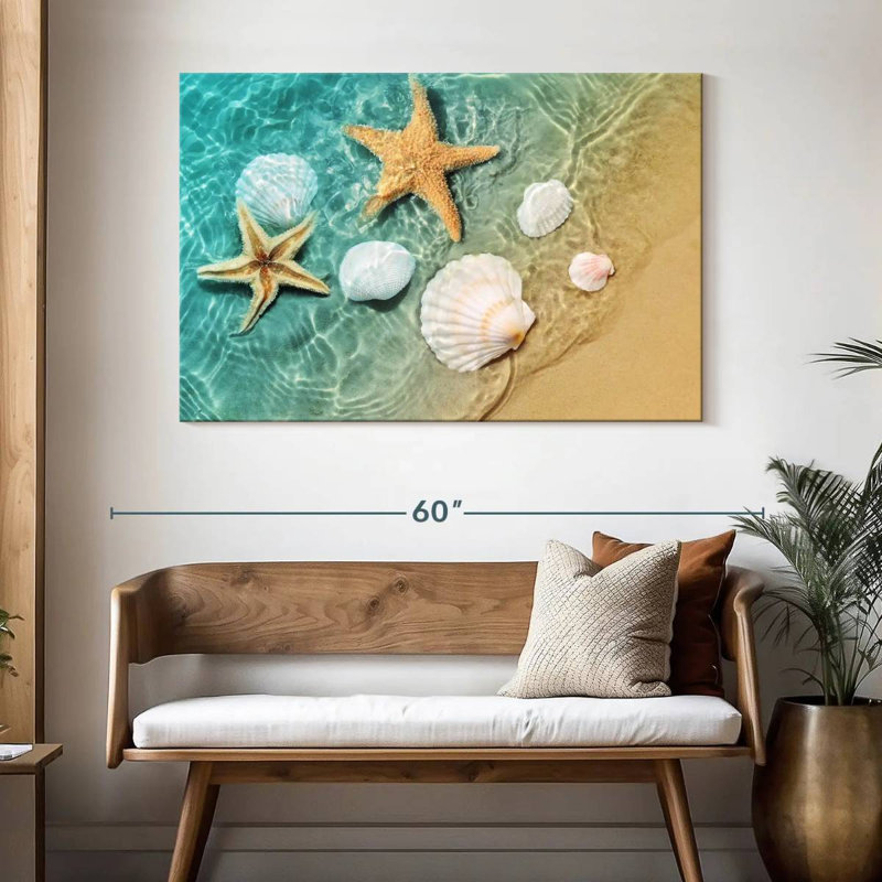Étoile de mer et coquillages Alvord, H 32 po x l 48 po