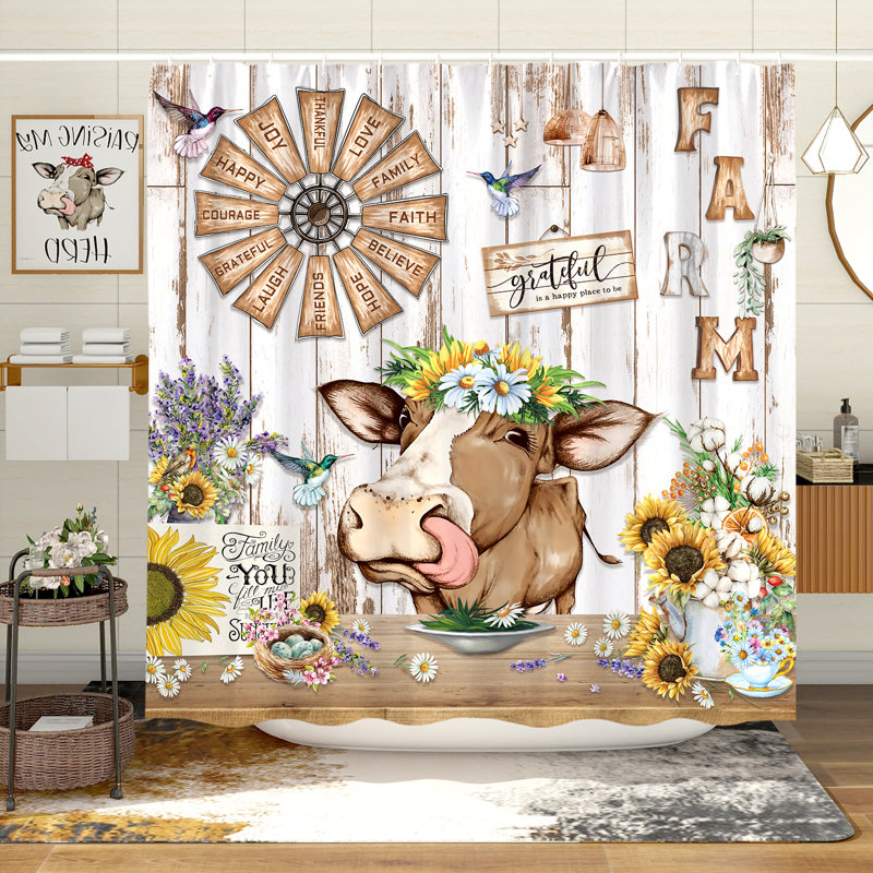Dadrianna Shower Curtain with Hooks Included