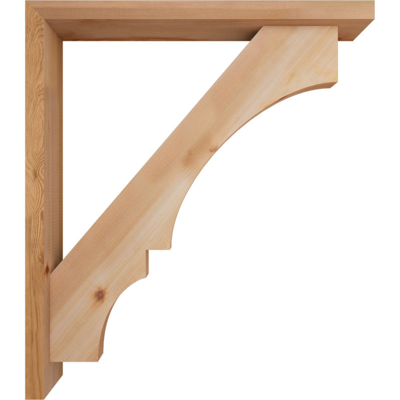 Support de bloc Balboa avec entretoise décalée, 32 x 28, Cèdre rouge occidental de l 3 1/2 po (lisse)