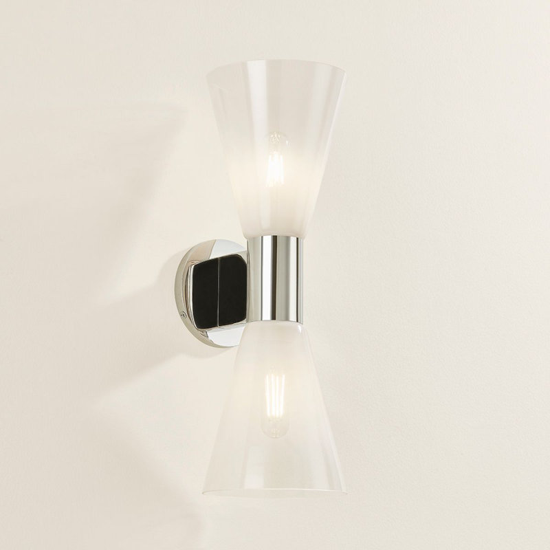 Alma 2 Light Wall Sconce, Polished Chrome
