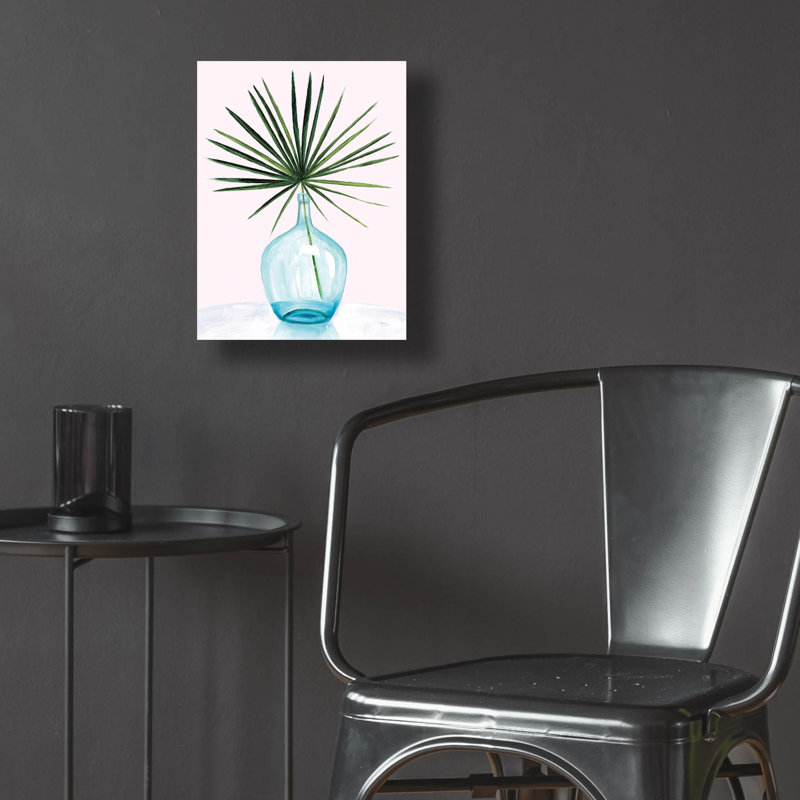 Art mural en verre acrylique "déclaration Palms 1 C" par Wellington Studio, H 16 po x l 12 po x P 0,13 po
