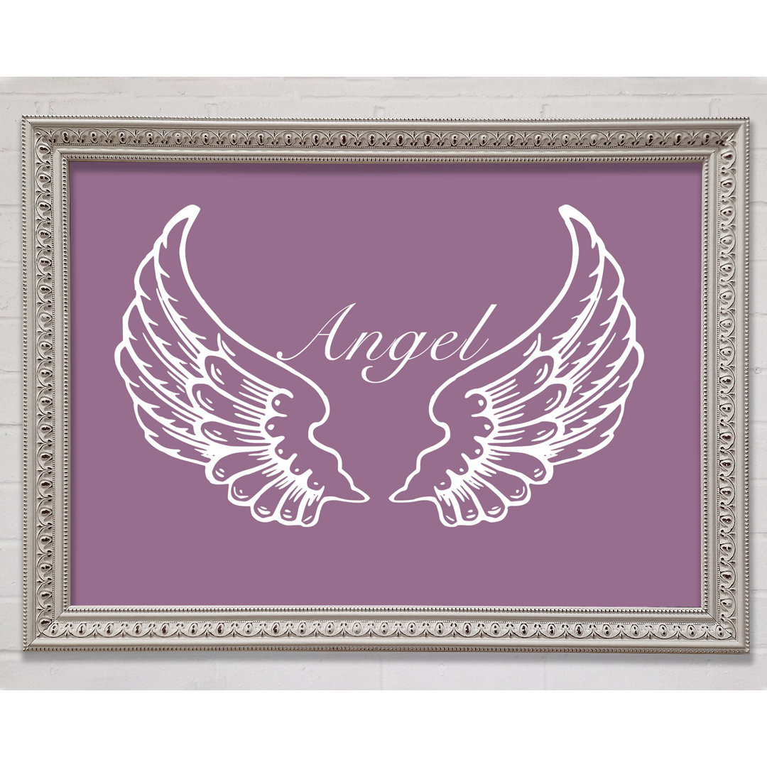 Angel Wings Dusty Pink Gerahmter Druck