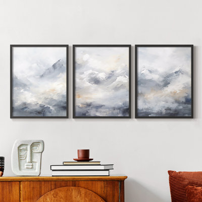 Lanscape Study  Series  LXII  -Set Of 3 Framed Giclee Prints -Ready to Hang