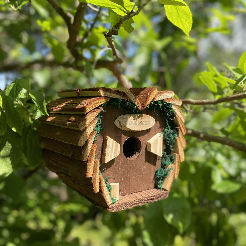 Wooden Love Hanging Bird House