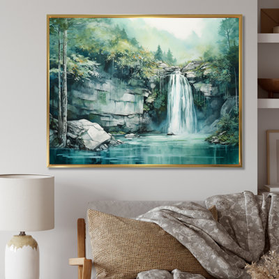 «Waterfall Cliff Scenery Magic» sur toile