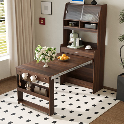 Armoire de cuisine avec table extensible
