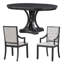 Ensemble de salle à manger rétro 5 pièces - Table ronde extensible et 4 chaises pour cuisine ou salle à manger