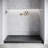 48 in. x 32 in. Alcove Acrylic Shower Base in Glossy Black With Left Drain, Drain Included-115339379