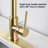 Brushed Gold Stainless Steel Pull Down Faucet For Kitchen - And 360 Swivel Spout 1.8Gpm Flow 2'' Max Deck Thickness Scratch Rust 360-Degree 7.28'' Reach-121195065