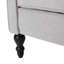 Fauteuil inclinable en tissu capitonné gris clair