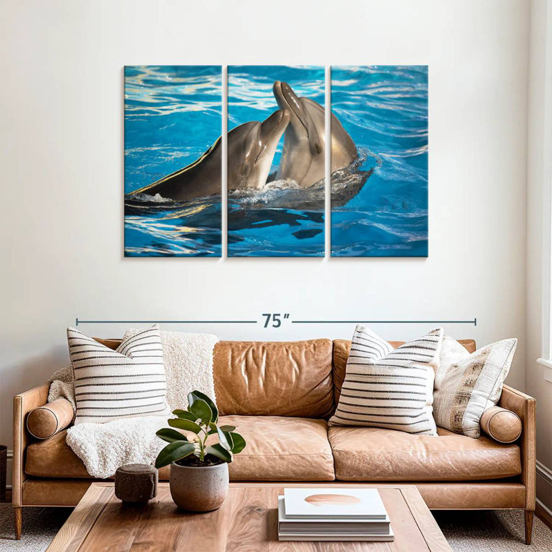 Dauphins à gros nez Brampt, H 36 po x l 57 po