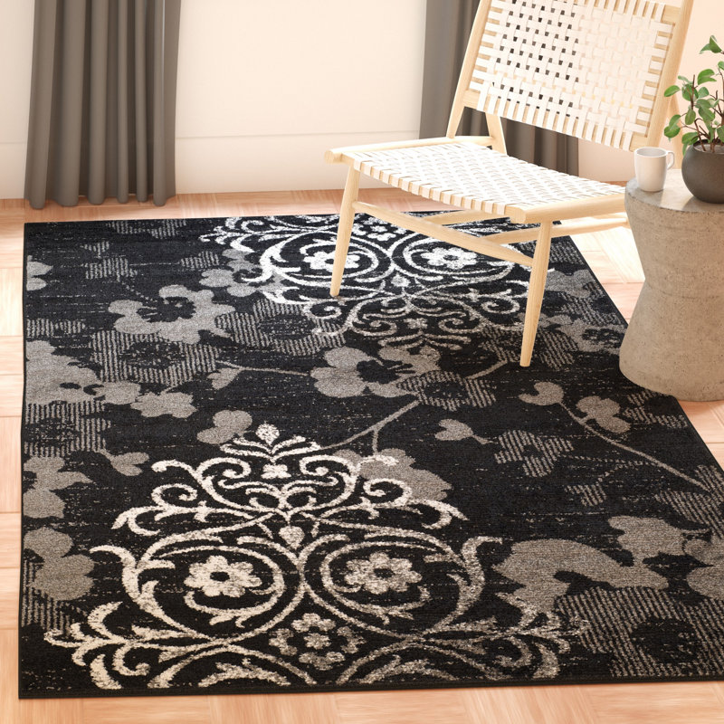 Bronti Performance Floral Rug, Rectangle 5'1" x 7'6"