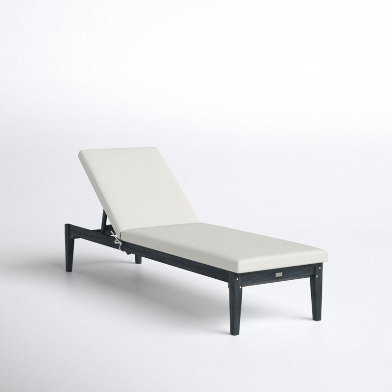 Chaise longue d'extérieur en acacia Ruark, Gris ardoise foncé