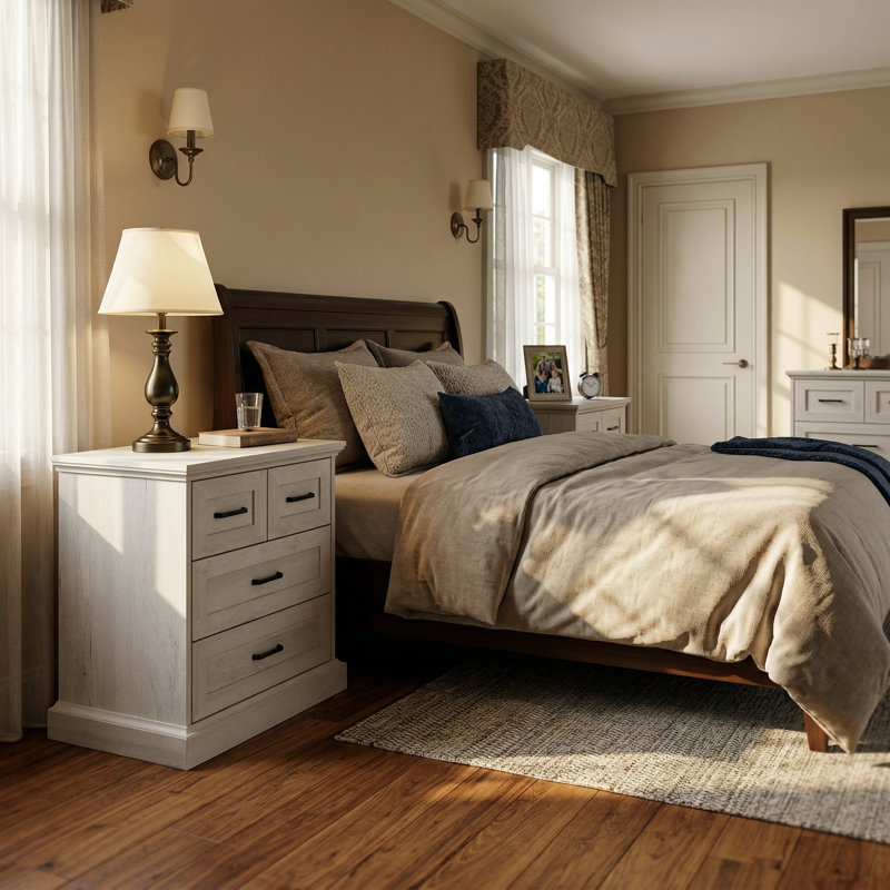 4 Drawer Nightstand 2 Set