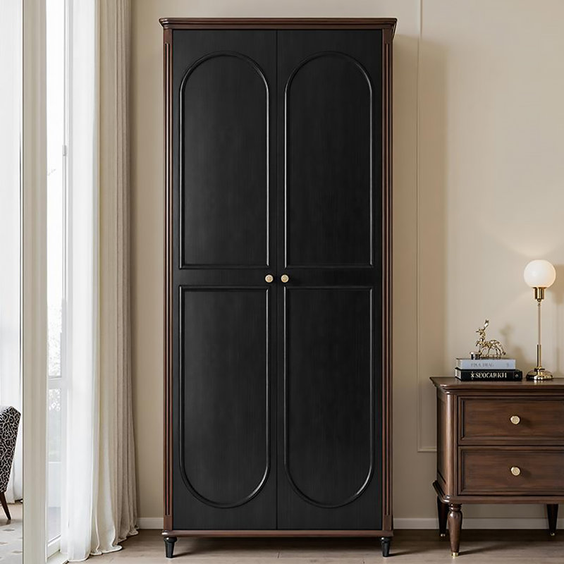 Garde-robe rétro en bois massif de style français