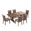 Ensemble de chaises de salle à manger 2 pièces, structure en bois d'hévéa massif, design moderne Mid-Century, revêtement en mousse et tissu, assemblage facile