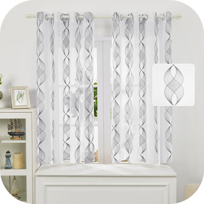 Ragav Semi Sheer Curtain Pair