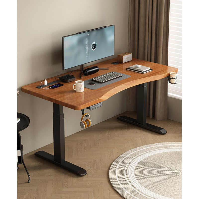 Solid Wood Electric Adjustable Standing Desk, 23.62" H x 47.24" W x 23.62" D
