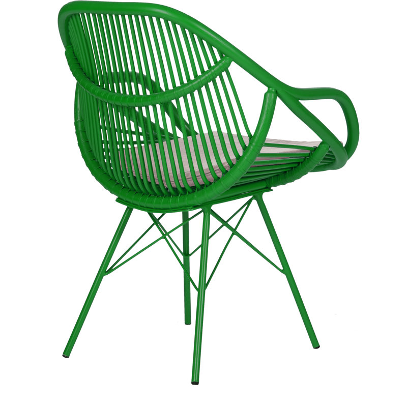 Stockholm Upholstered Arm Chair, Bright Green