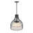 Aukerman 60 Watt 1-Light Bell Pendant with Etched Opal Glass Shade and Metal Outer Cage-718103943-718103937