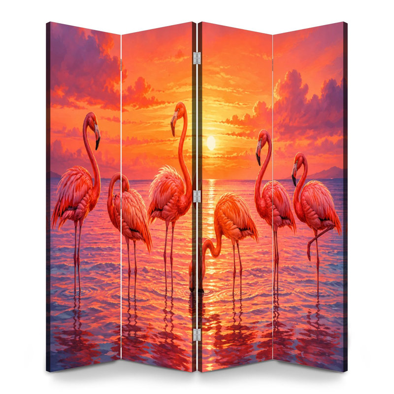 Cloison pliante 4 panneaux à paravents flottants Royal, 4, H 71 po x l 64 po x P 1 po