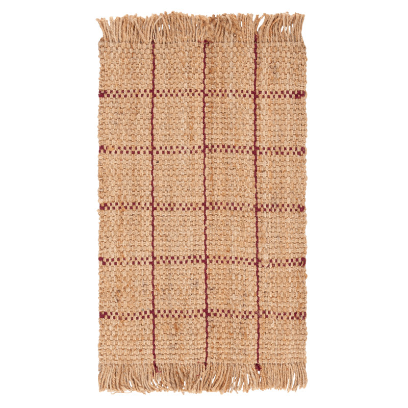 Natural Fiber 602 Hand Woven Jute Geometric Rug, Rectangle 5' x 8'