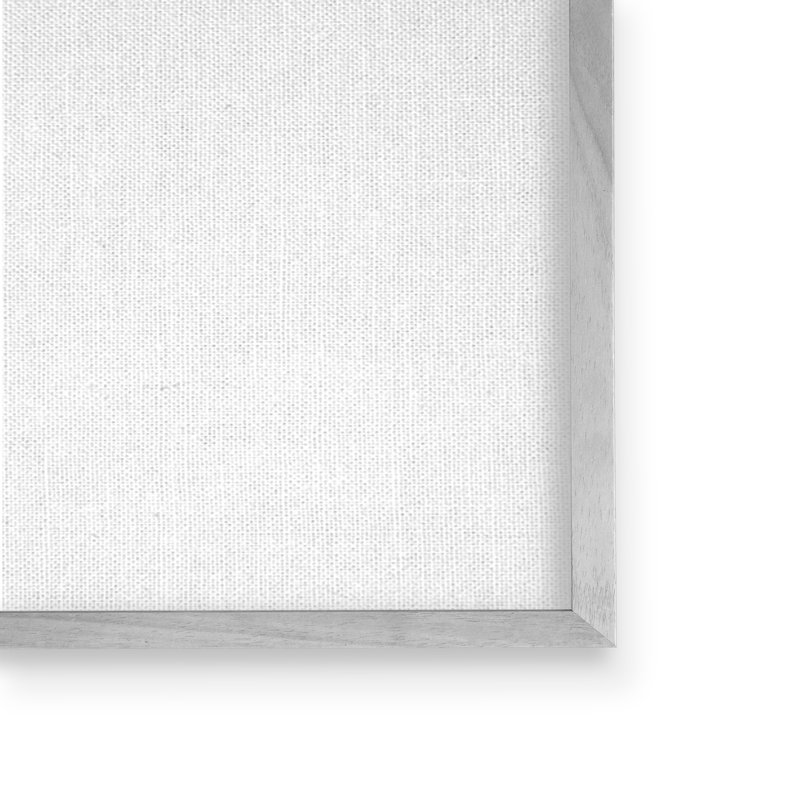 Woodland Deer Family Trio Gray and White Canvas Print