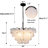6 Light Modern Coastal Light Fixture Capiz Shell Chandelier-1006616229