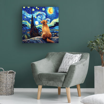 Une histoire d'étoiles et de vents nocturnes sur toile par Ivan Guaderrama, peinture